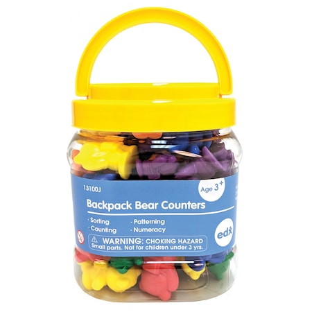 Learning Advantage Backpack Bear Counters Set, 96 Pieces 13100